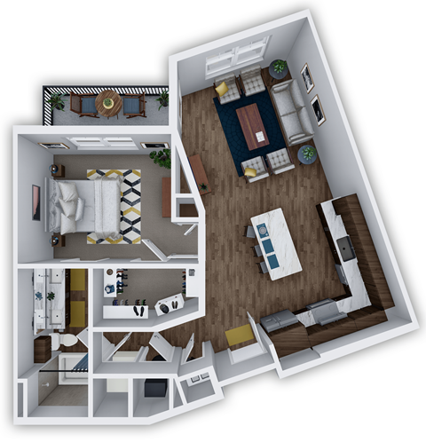 1 bed 1 bath C at The Villas at Waterside, Kansas, 66214